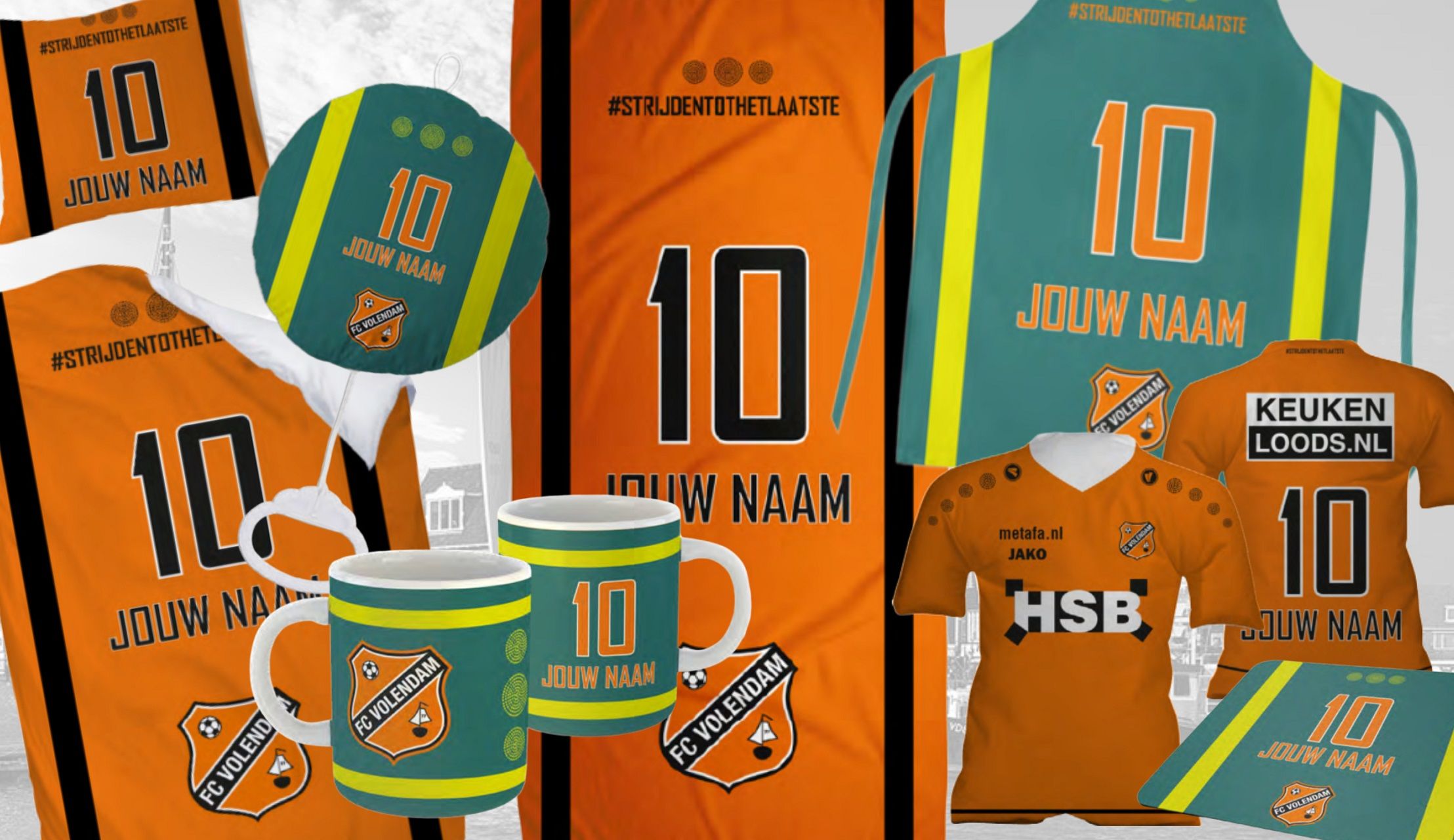 NIEUW in de Fanshop: FC Volendam merchandise met eigen naam!
