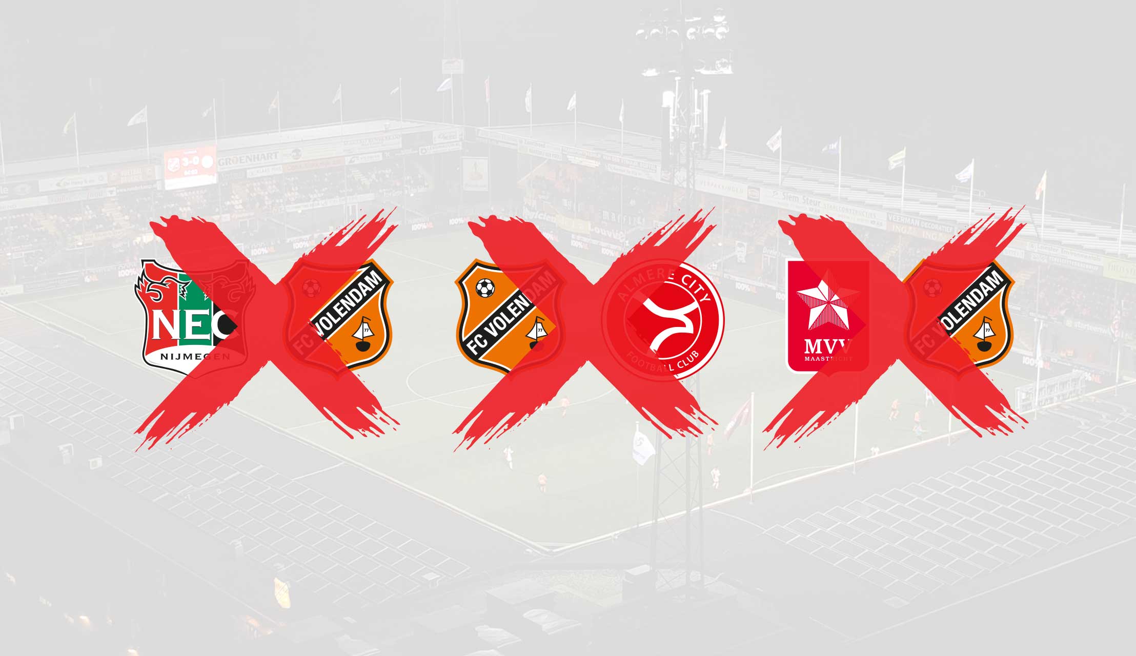 Tot tenminste eind maart geen competitievoetbal voor FC Volendam