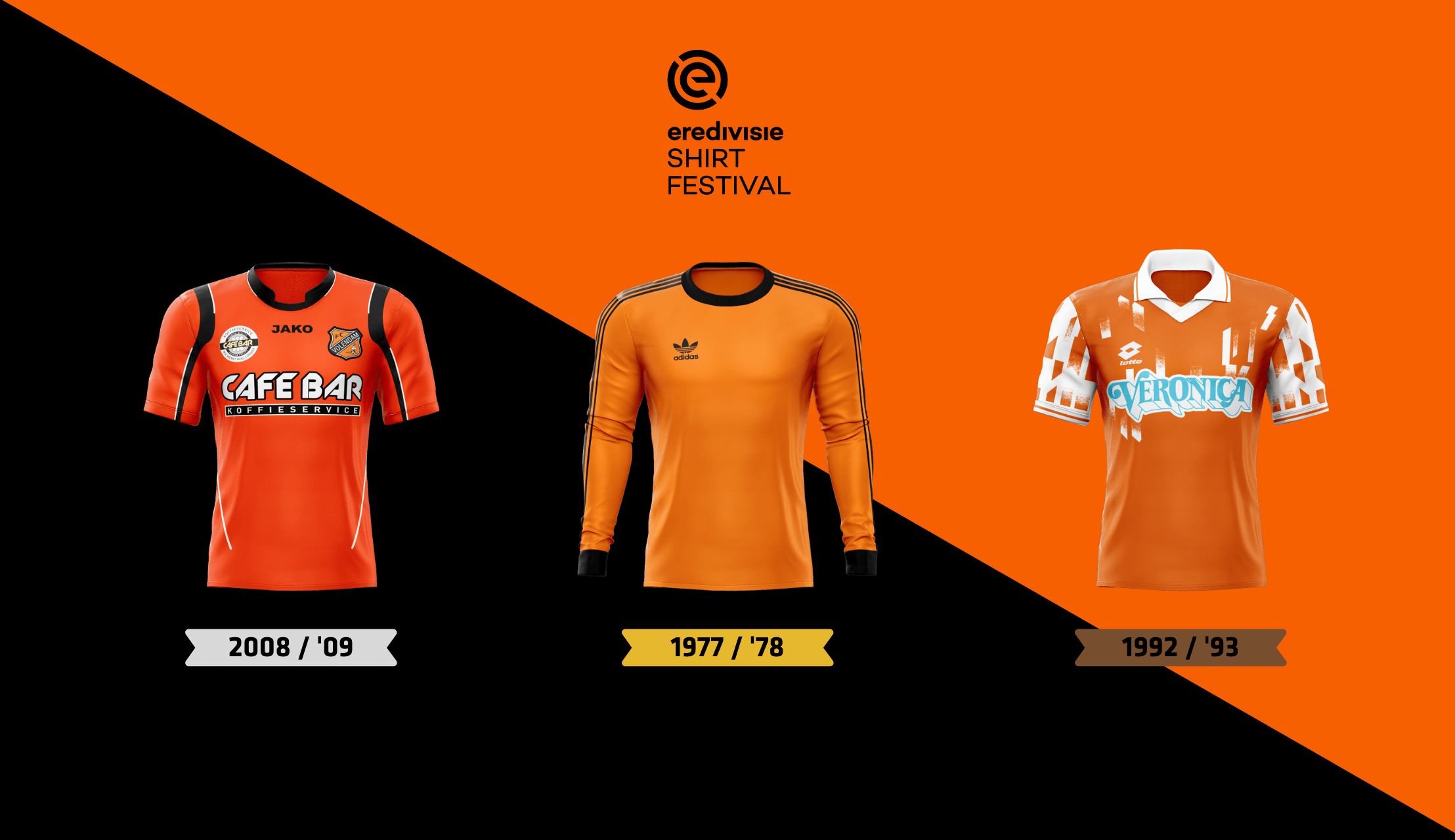 Sponsorloos tenue 1977/'78 verkozen tot mooiste FC Volendam-shirt