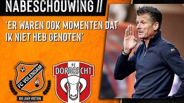 Wim Jonk na FC Volendam - FC Dordrecht (2020-2021)