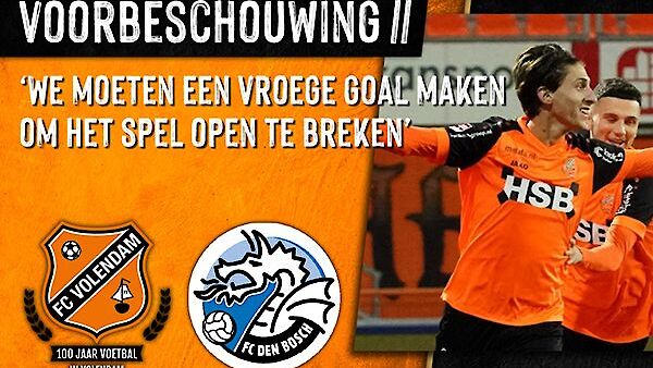 Voorbeschouwing FC Volendam - FC Den Bosch (2020-2021)