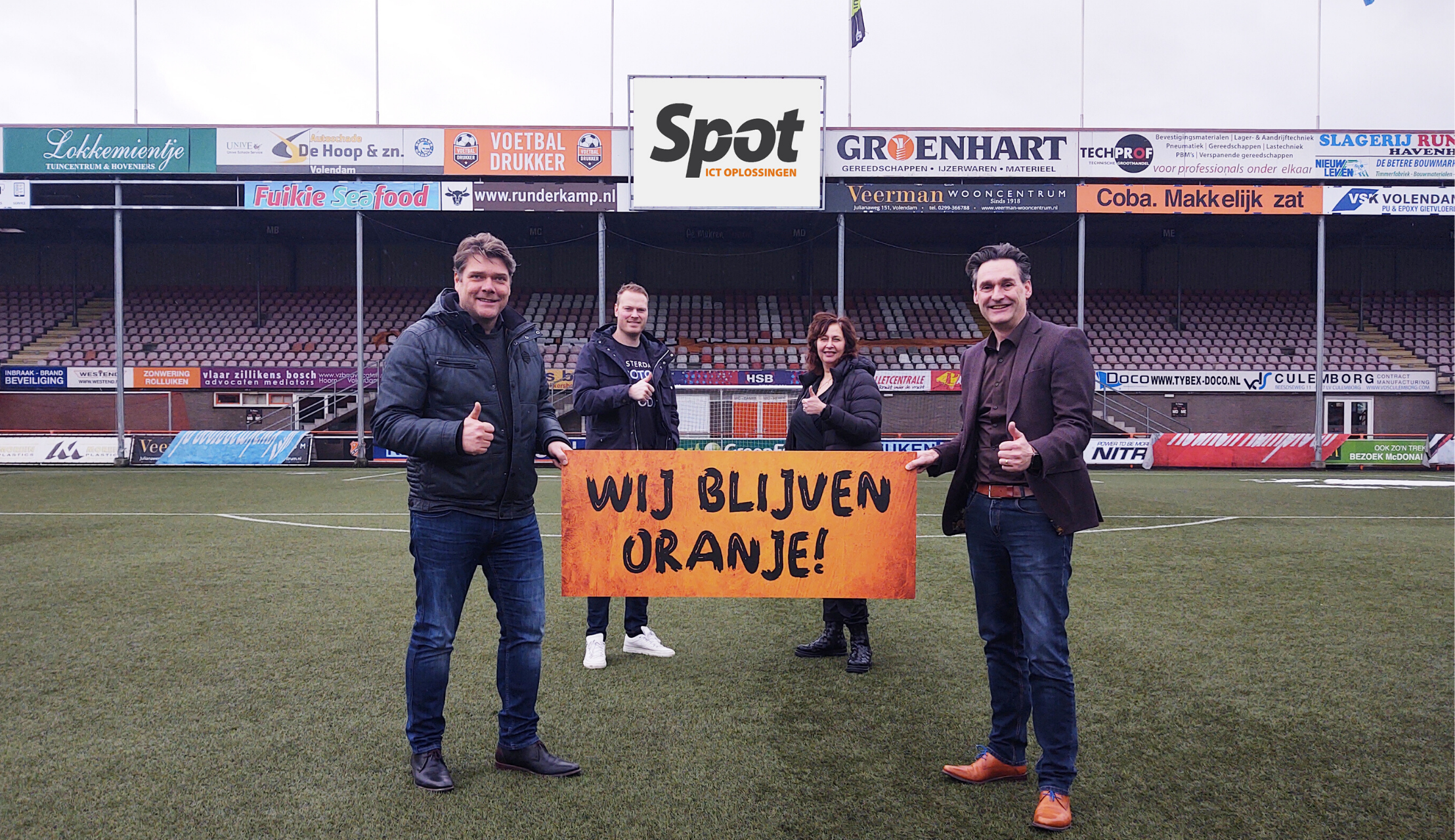 Ook SPOT ICT blijft achter FC Volendam staan: ‘Laagdrempelig, flexibel en toegankelijk’