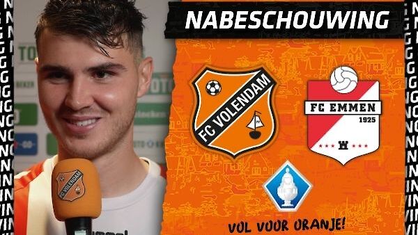Jari Vlak na FC Volendam - FC Emmen (TOTO KNVB Beker)