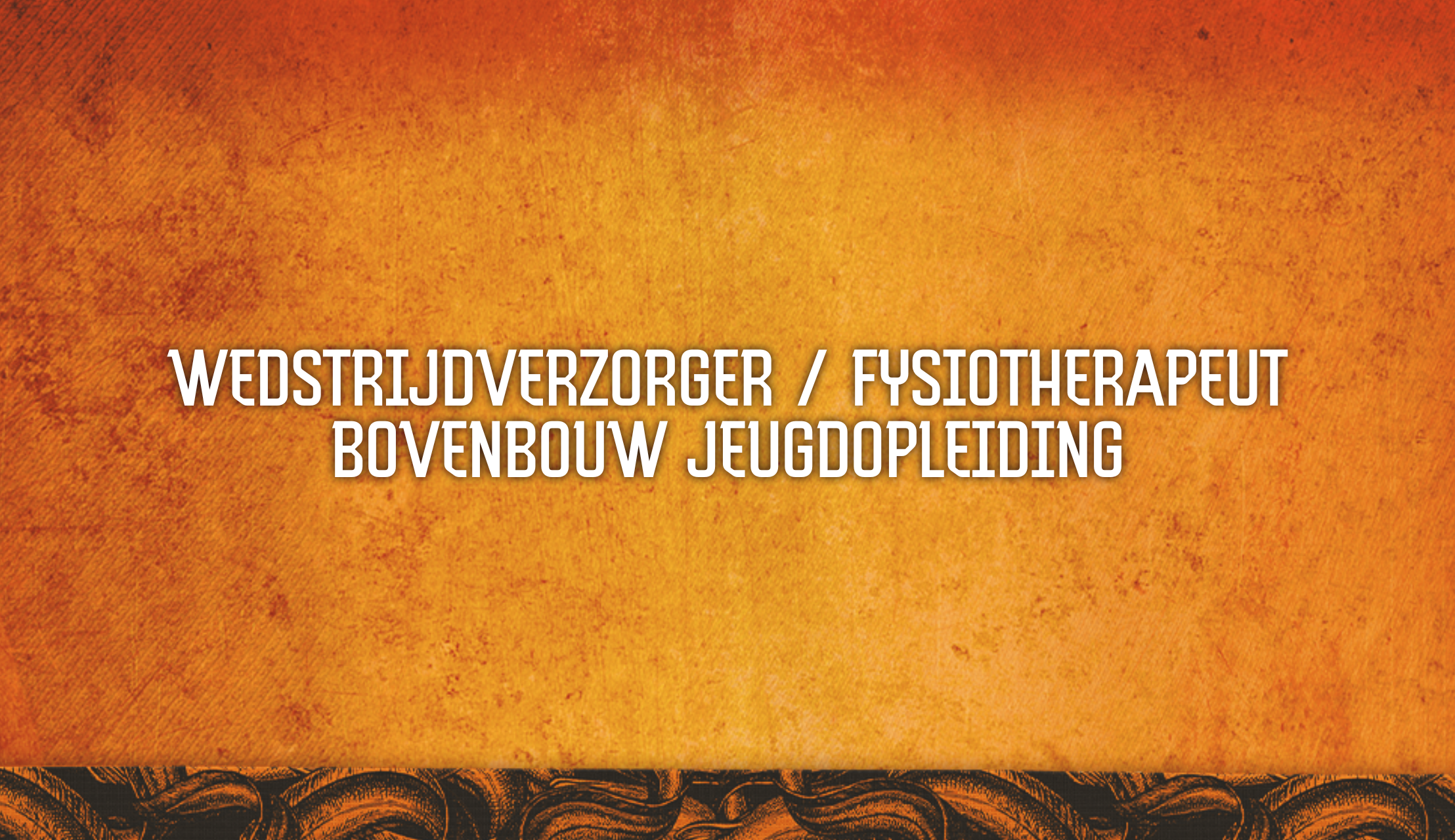 Vacature: Wedstrijdverzorger / fysiotherapeut bovenbouw