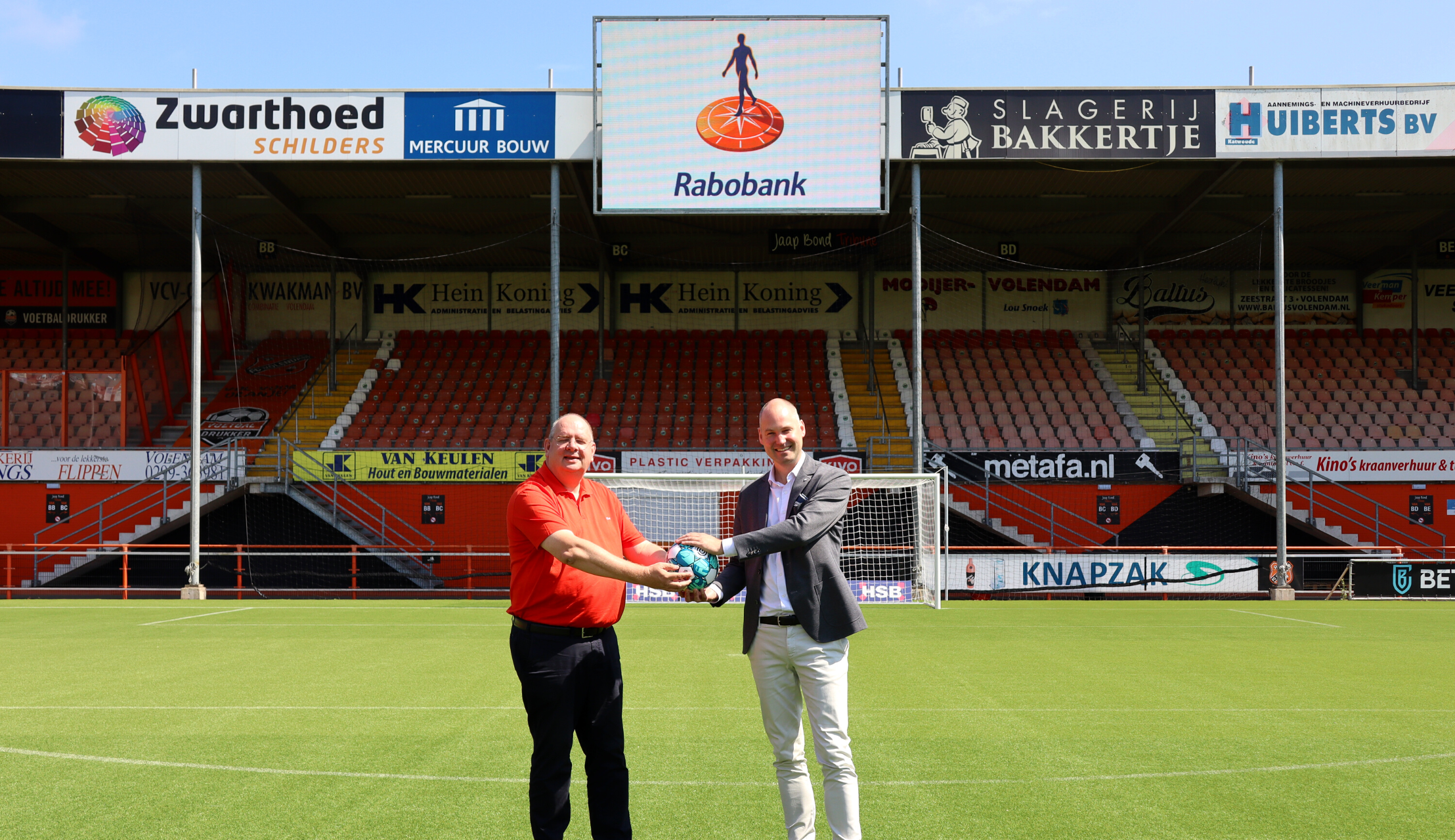 FC Volendam kan ook de komende twee jaar op Rabobank rekenen
