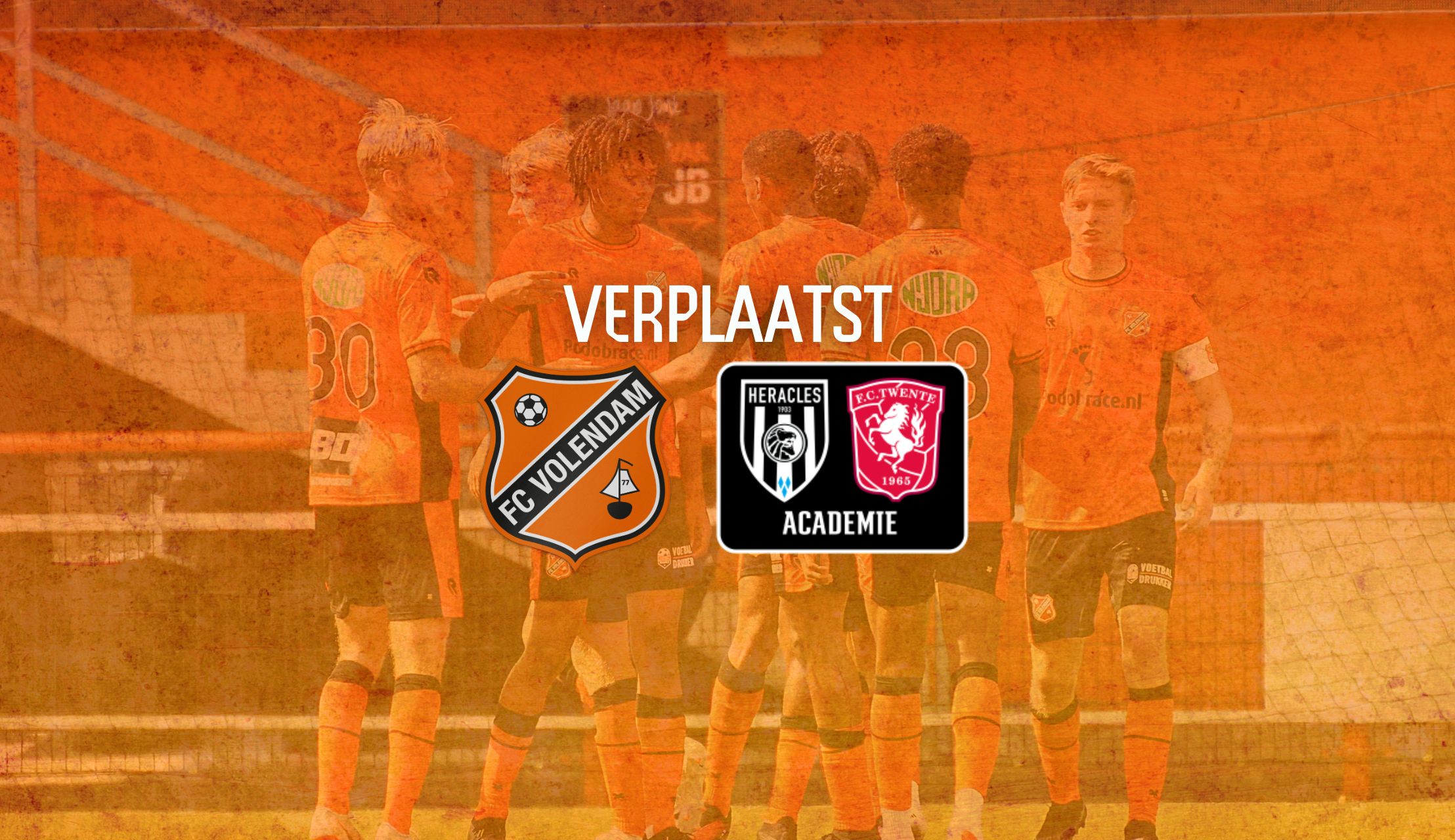 Jong FC Volendam - FC Twente/Heracles O21 naar aanstaande vrijdag