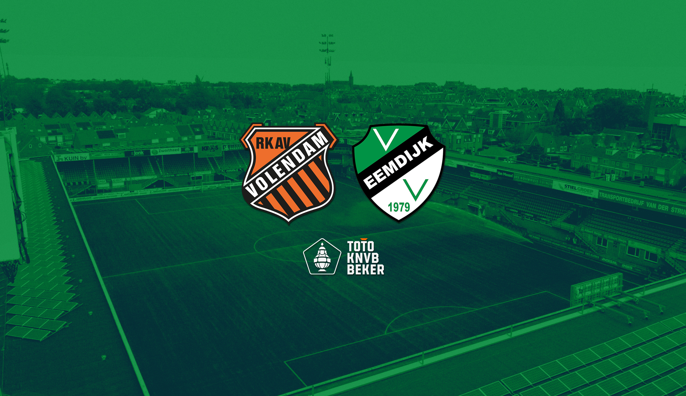 Bekerduel RKAV Volendam tegen VV Eemdijk in Kras Stadion