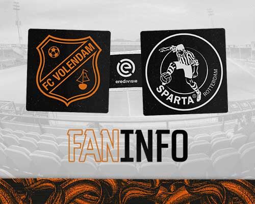 Faninformatie: Alles over jouw bezoek aan FC Volendam - Sparta Rotterdam