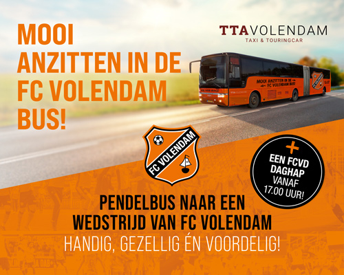 Ook de rest van het seizoen: Met een pendelbus vanuit West-Friesland naar FC Volendam