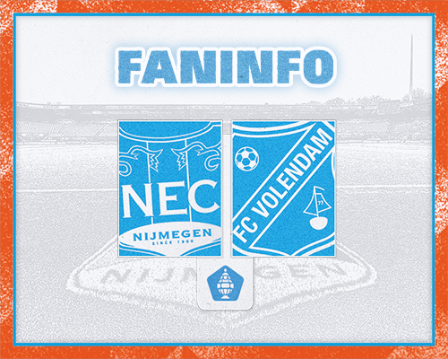 Faninformatie voor het bekerduel tegen N.E.C. Nijmegen op woensdag 4 februari