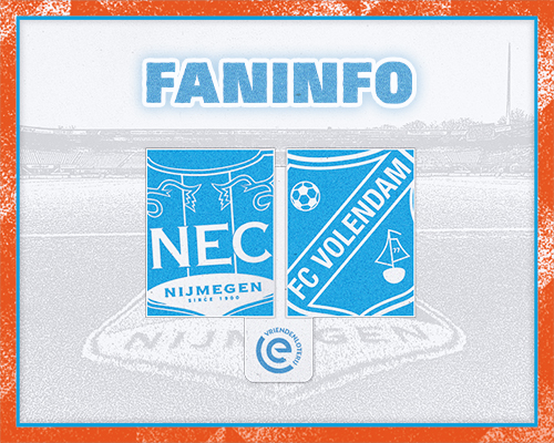 Faninformatie voor N.E.C. Nijmegen-uit op zondag 8 maart