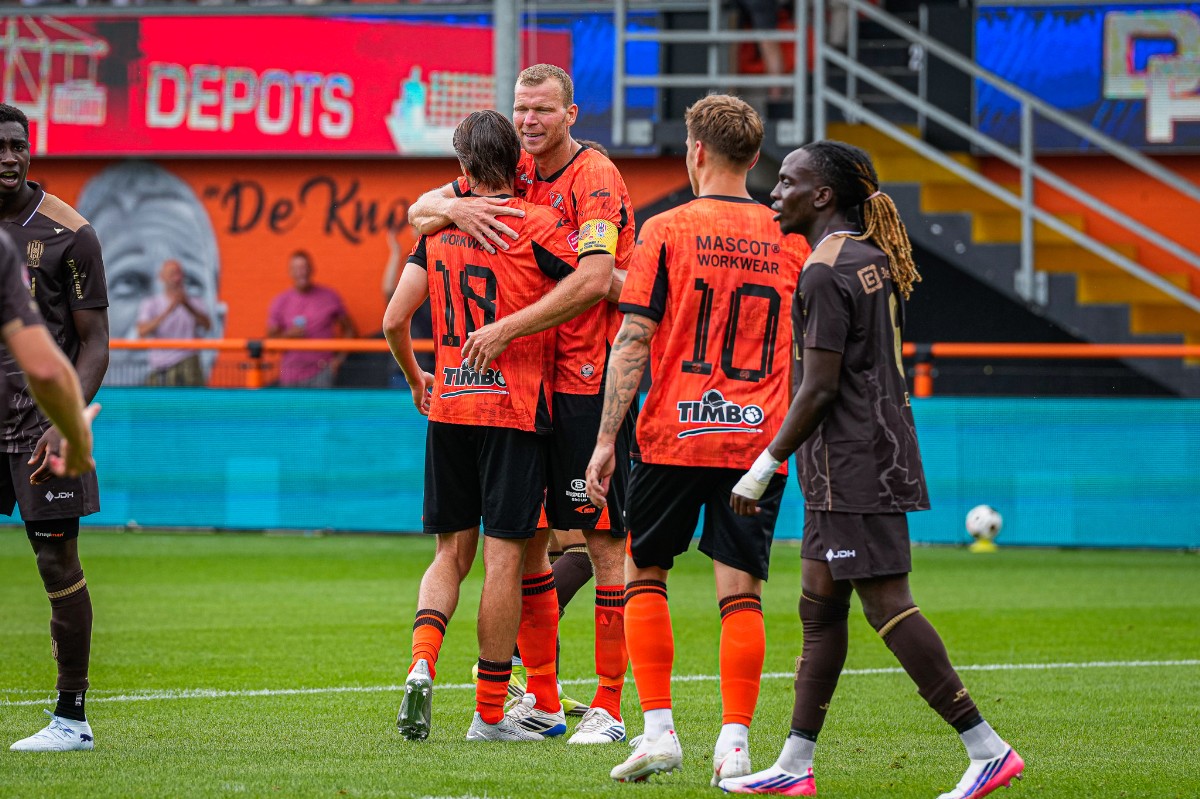 De ontlading na de 1 - 0!