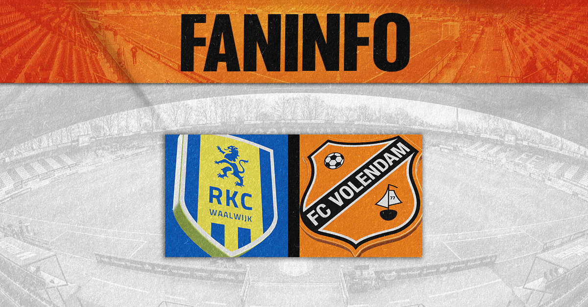 Faninformatie voor RKC Waalwijk-uit op zondag 18 oktober