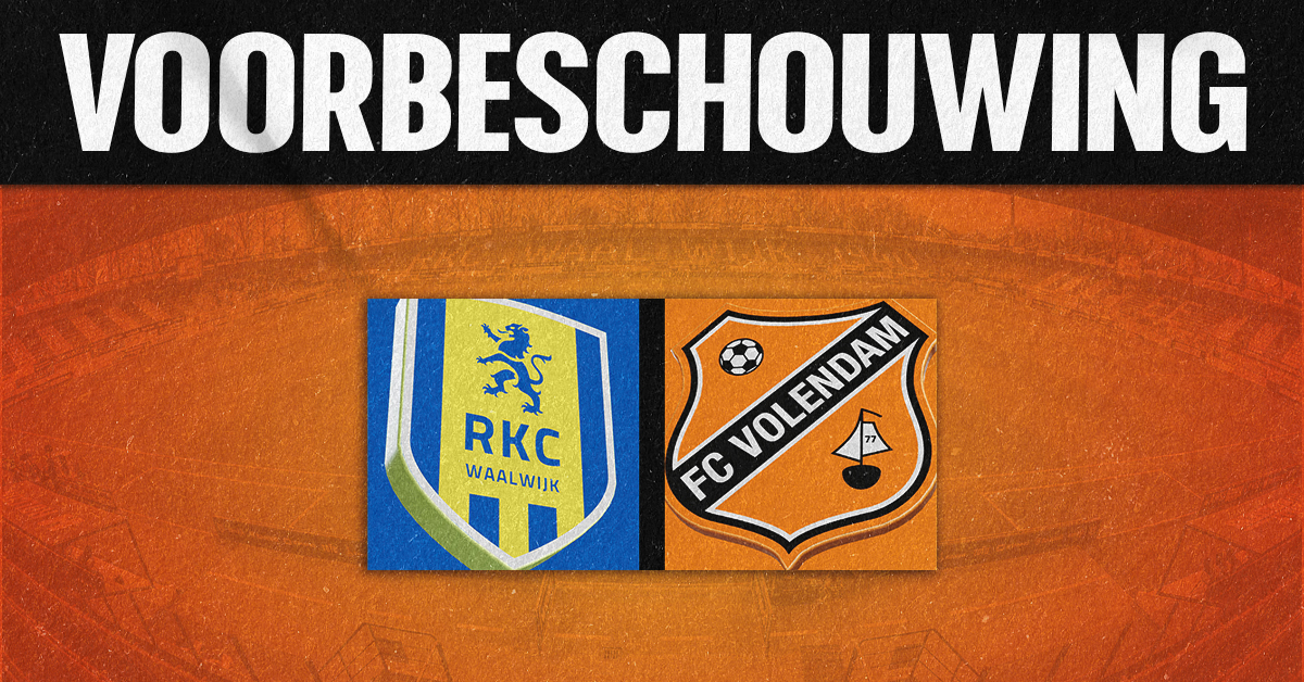 FC Volendam start tweede periode op bezoek bij RKC Waalwijk