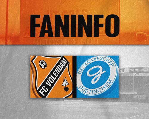 Faninformatie: Alles over jouw wedstrijdbezoek FC Volendam - De Graafschap