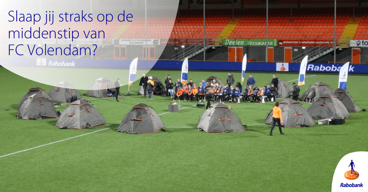 Slaap jij straks op de middenstip van het Kras Stadion?
