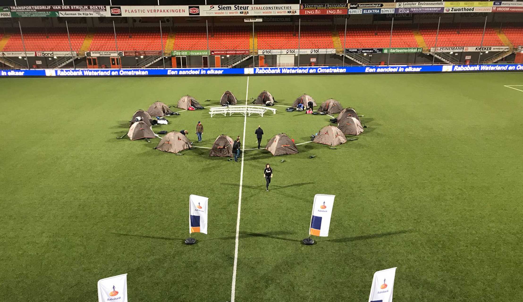 Slapen op de Middenstip groot succes!
