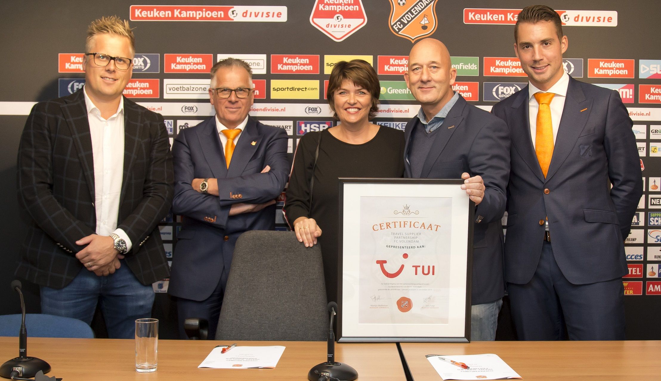 FC Volendam en TUI Nederland B.V. tekenen Travel Supplier Partnership