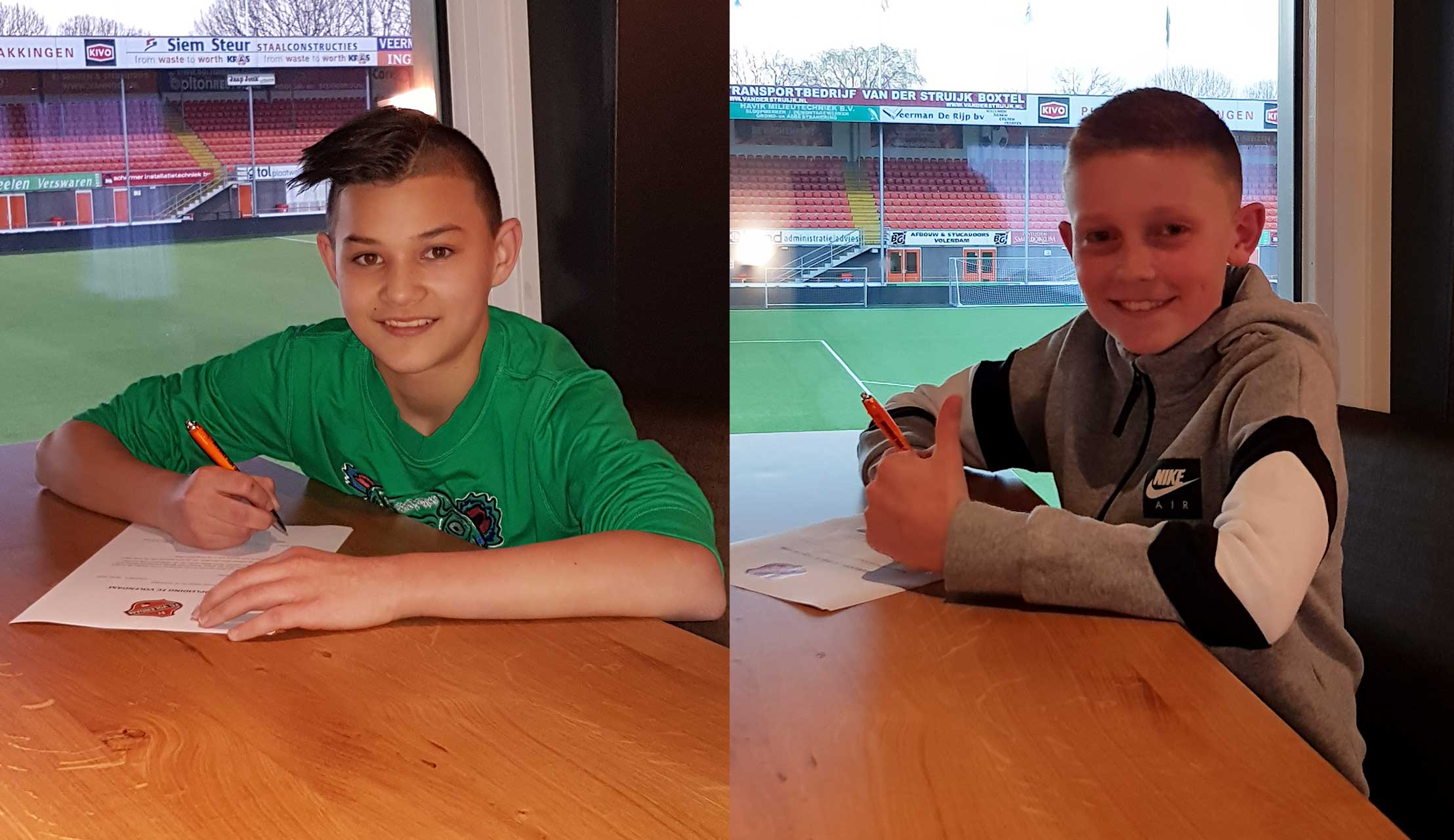 FC Volendam haalt twee talentvolle keepers uit Purmerend naar de jeugdopleiding.