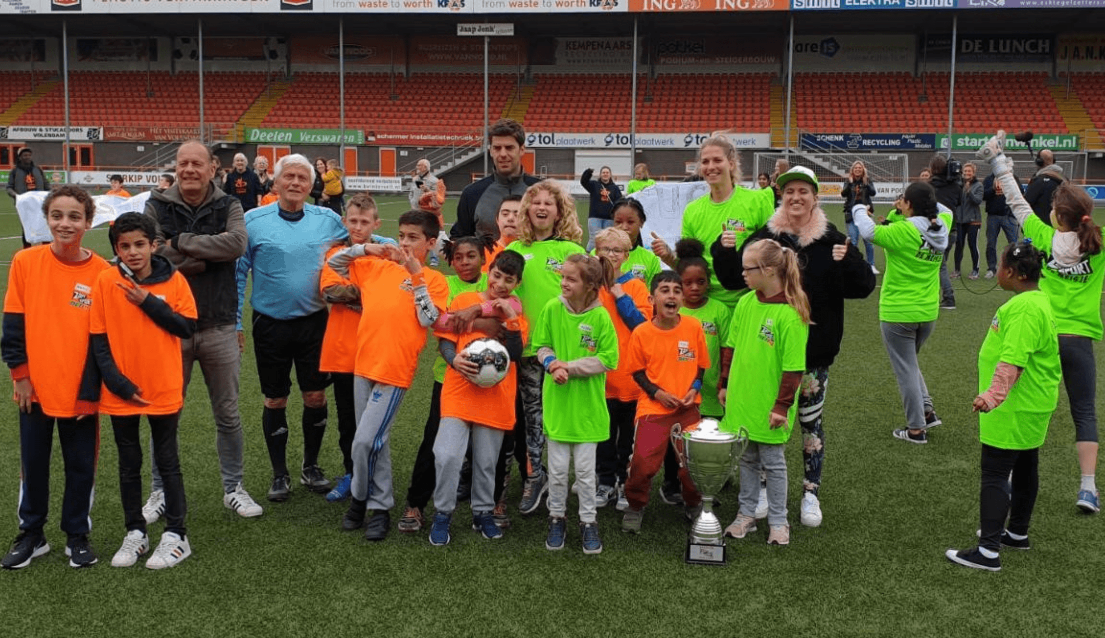 Opnames Zappsport Battle Voetbal in Kras Stadion