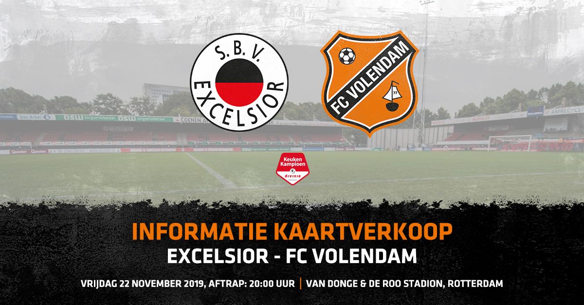 Informatie kaartverkoop Excelsior FC Volendam Informatie kaartverkoop Excelsior FC Volendam
