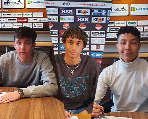 Levi Volkers, Malik Rijkaard en Ibrahim Aoulad Lfadil versterken jeugdopleiding