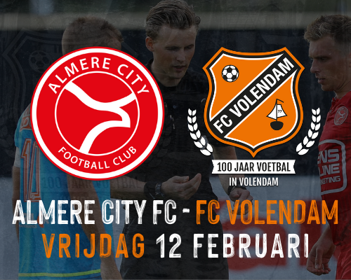 Uitduel tegen Almere City verplaatst naar vrijdag 12 februari