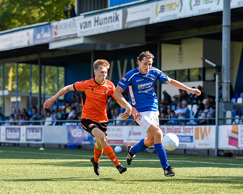 Eerste driepunter Jong FC Volendam in doelpuntrijk duel tegen GVVV