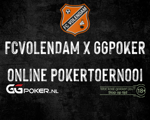 Meld je gratis aan voor het online pokertoernooi van FC Volendam