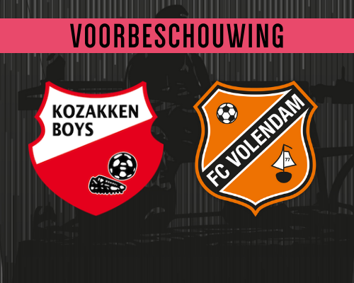 Jong FC Volendam op oorlogspad tegen Kozakken Boys