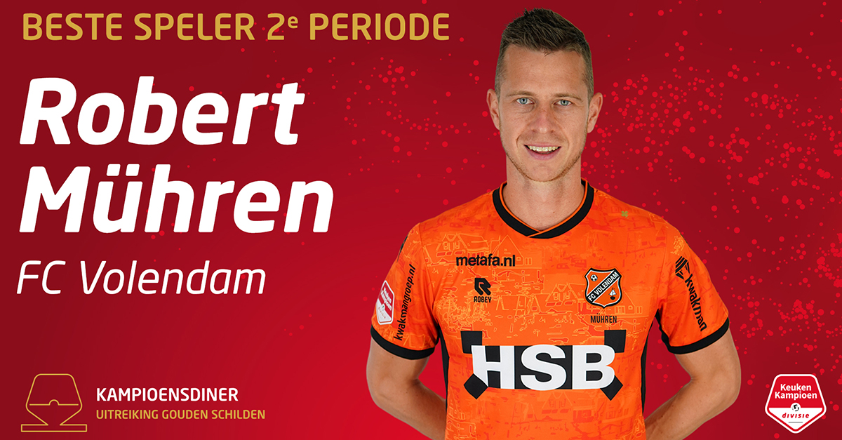 Robert Mühren genomineerd voor Beste Speler 21/22