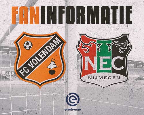 Faninformatie: Alles over wedstrijdbezoek aan FC Volendam - N.E.C.