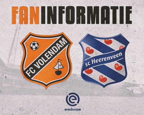 Faninformatie: Alles over je wedstrijdbezoek aan FC Volendam - sc Heerenveen