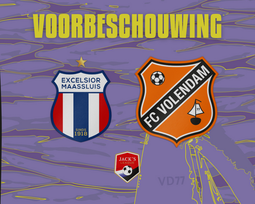 Jong FC Volendam treft Excelsior Maassluis in tweede uitduel op rij