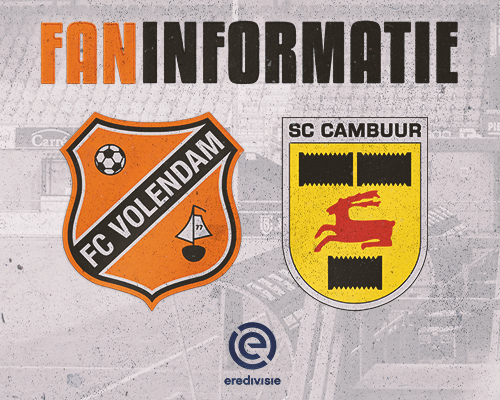 Faninformatie: alles over je bezoek aan FC Volendam - SC Cambuur!