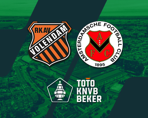 Bekerduel RKAV Volendam tegen AFC in Kras Stadion