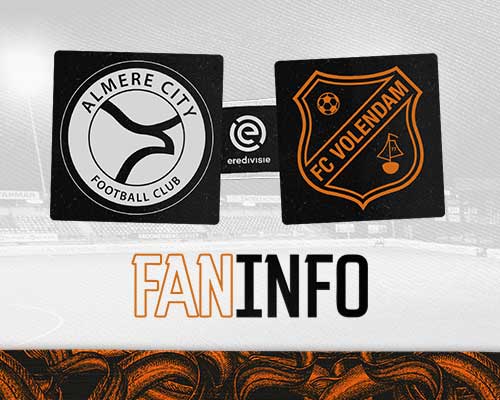Faninformatie voor uitduel tegen Almere City FC op zondag 31 maart