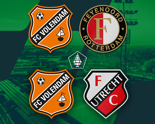 Kras Stadion tweemaal bekerfinaledecor voor O18 en O21 van FC Volendam
