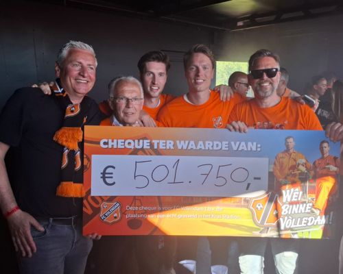 Grasactie levert ruim een half miljoen euro op