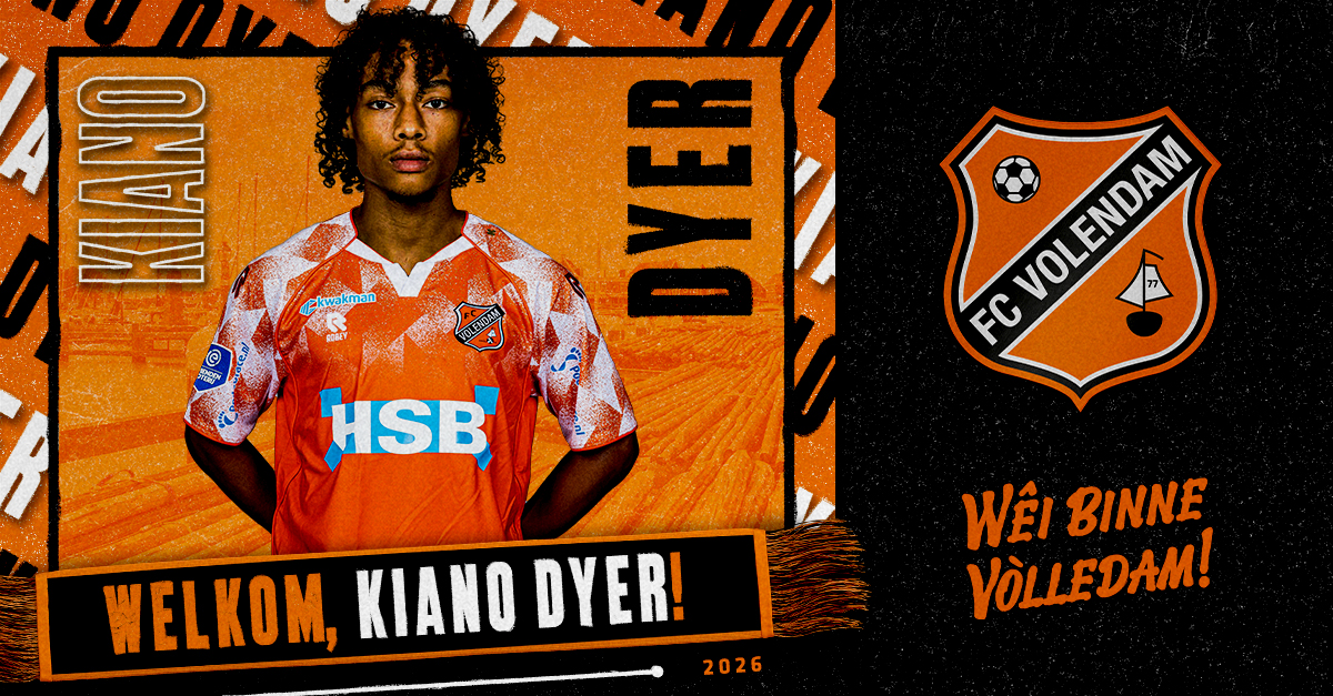 FC Volendam versterkt middenveld met talentvolle Kiano Dyer