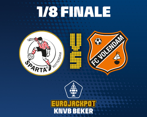 Bekerduel tegen Sparta Rotterdam vastgesteld op donderdag 15 januari