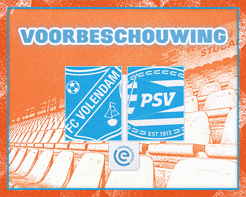 Koploper PSV vrijdagavond op bezoek in Volendam