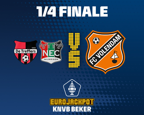 De Treffers of N.E.C. Nijmegen tegenstander in kwartfinale Eurojackpot KNVB Beker