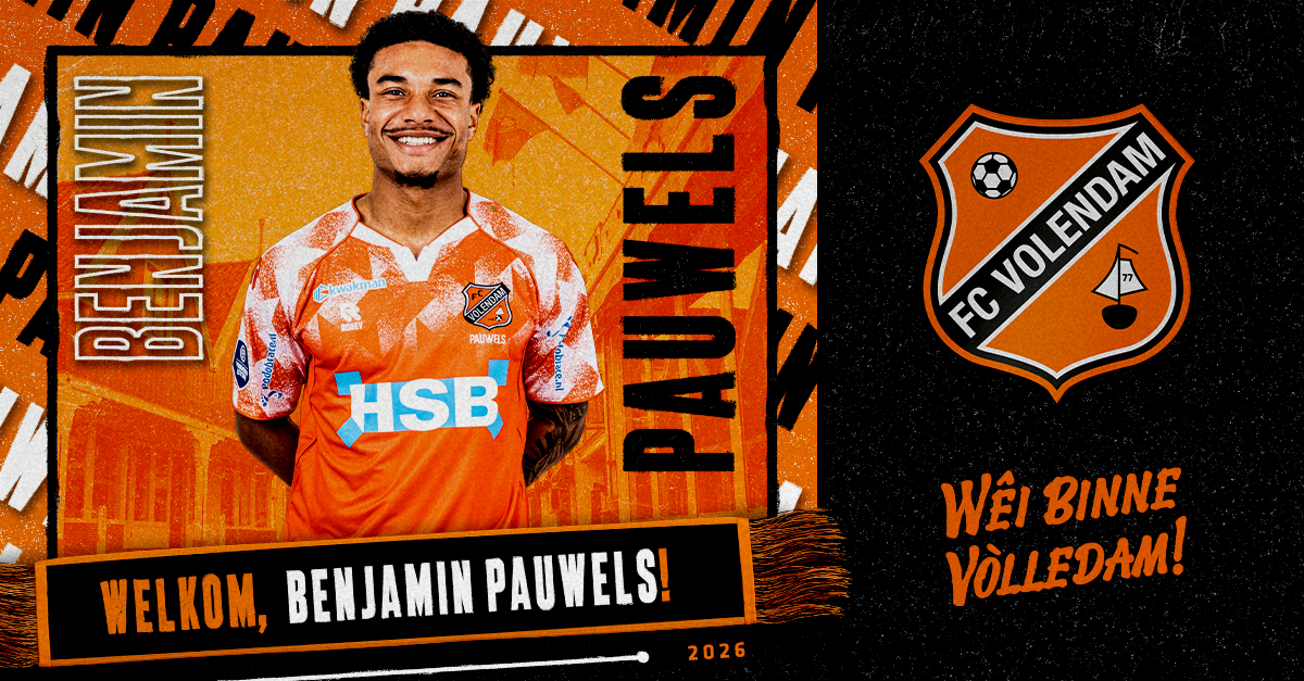 FC Volendam geeft voorhoede impuls met komst Benjamin Pauwels