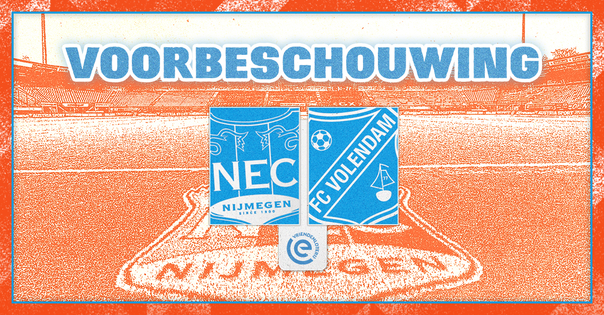 FC Volendam zondagavond op bezoek bij bekerfinalist N.E.C. Nijmegen