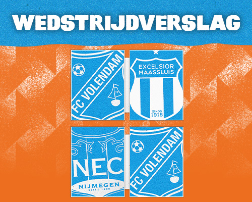 FC Volendam O21 imponeert met 9 - 1 zege op Excelsior Maassluis / FC Volendam O19 nipt onderuit op bezoek bij N.E.C. Nijmegen