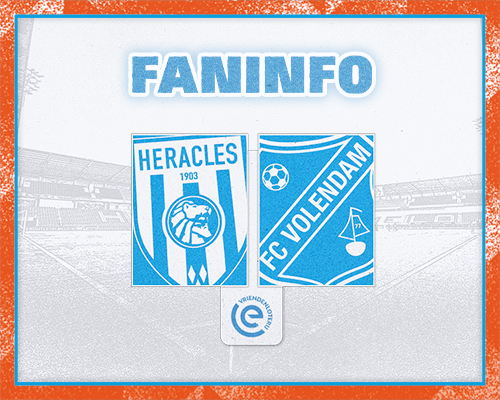 Faninformatie voor Heracles Almelo-uit op 26 april