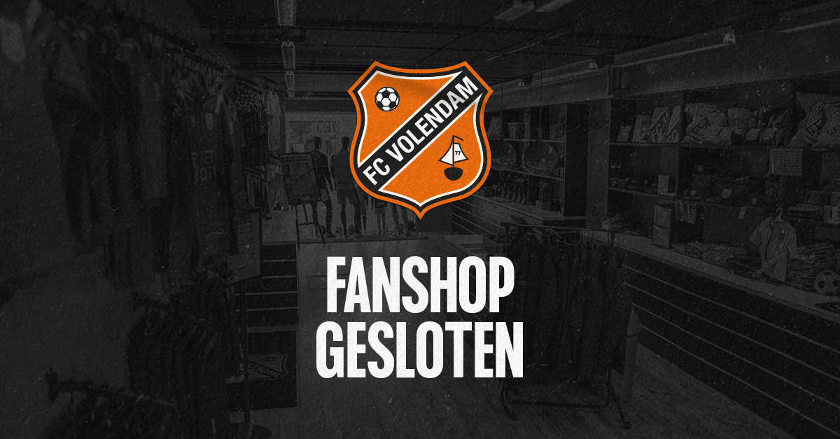 Fanshop deze week gesloten