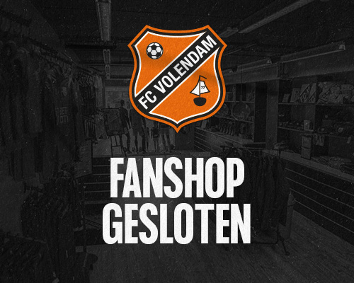 Fanshop tot dinsdag gesloten