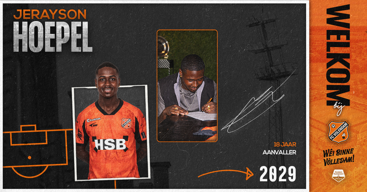 Jerayson Hoepel volgende aanwinst van FC Volendam